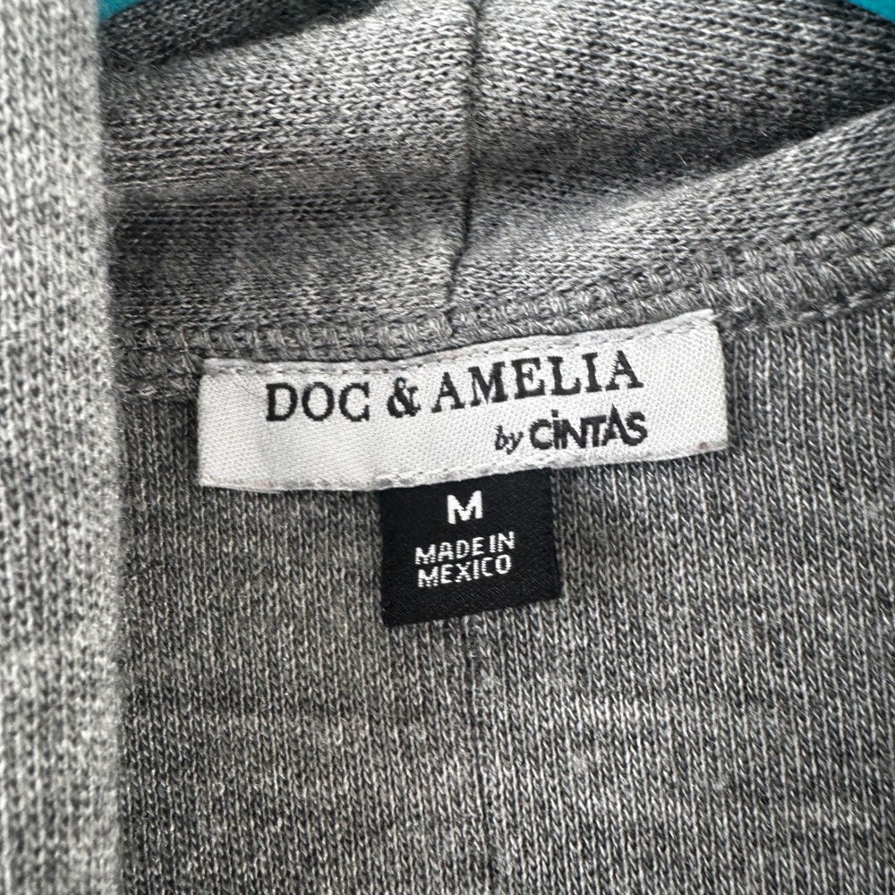 DOC &‎ AMELIA by CINTAS Women's M Gray Open Front Cardigan Sweater - Picture 2 of 4